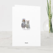 猫おもしろいUFO誕生日 カード (裏面)