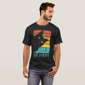 猫おやじ かわいい猫 メンズ 男性 父 Tシャツ (正面フル)