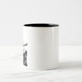 猫およびカササギをかいま見ること ツートーンマグカップ (中央)