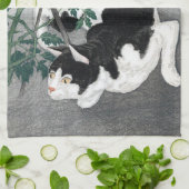 猫およびトマト、Takahashi Shôtei キッチンタオル (折り畳み)