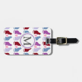 猫およびハート ラゲッジタグ (正面横)