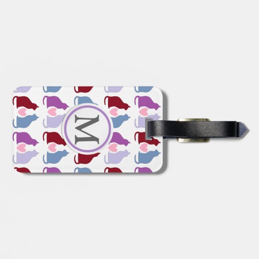 猫およびハート ラゲッジタグ (裏面横)