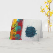 "猫およびマウス" (詳細)カード カード (黄色い花)