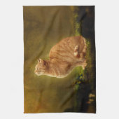 猫および妖精 キッチンタオル (縦)