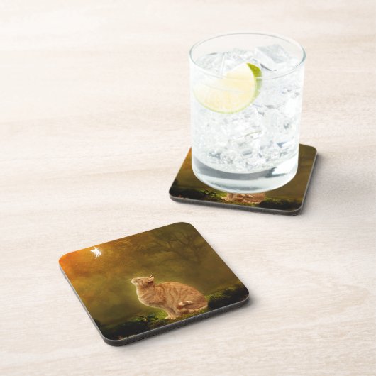 猫および妖精 コースター (右側)