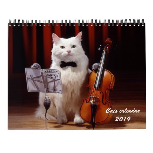 猫および子ネコのカレンダー2019年 カレンダー (裏面)