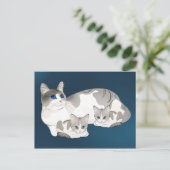 猫および子ネコ ポストカード (スタンド正面)