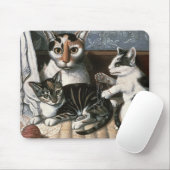 猫および子ネコ、c.1872-1883 マウスパッド (マウス)