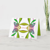 猫および文字が付いている芸術的なバースデー・カード カード (裏面)