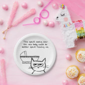 猫および新生児-おもしろいなベビーシャワー ペーパープレート (パーティー)