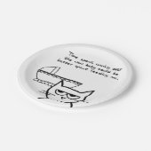 猫および新生児-おもしろいなベビーシャワー ペーパープレート (アングル)