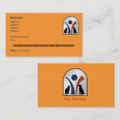 猫および犬とのカスタムな獣医動物のロゴ 名刺 (正面/裏面)