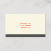 猫および犬のモダンなペットの世話|のカラフル動物 名刺 (裏面)