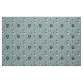 猫および犬の船員の航海のな水彩画パターン ファブリック (ファットクウォーター)