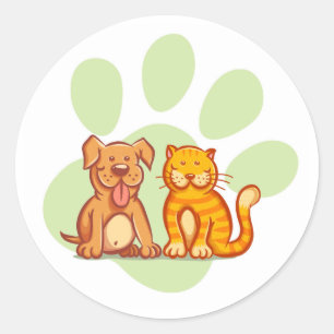 猫および犬 ラウンドシール