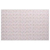 猫および花のパターン ファブリック (ヤード)