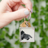 猫および蝶 キーホルダー (手)