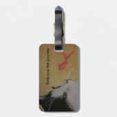猫および魚の荷物のラベル ラゲッジタグ (裏面縦)