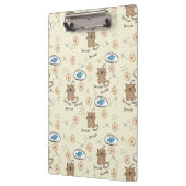 猫および魚パターン クリップボード (左)