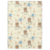 猫および魚パターン クリップボード (裏面)