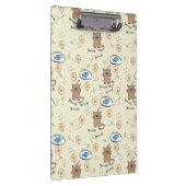 猫および魚パターン クリップボード (右)