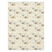 猫および魚パターン テーブルクロス (正面)