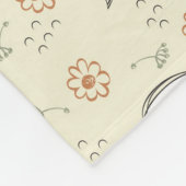 猫および魚パターン フリースブランケット (角)