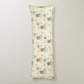 猫および魚パターン ボディピロー (裏面 (縦))