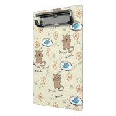 猫および魚パターン ミニクリップボード (アングル2)