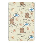 猫および魚パターン ミニクリップボード (裏面)