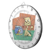 猫および魚ボールのclipart ダーツボード (正面右)