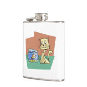 猫および魚ボールのclipart フラスク (左)