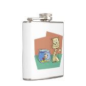 猫および魚ボールのclipart フラスク (右)