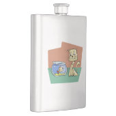 猫および魚ボールのclipart フラスク (右)