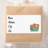 猫および魚ボールのclipart ラベル (インサイチュ)