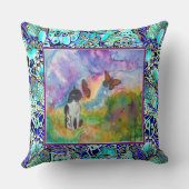 猫および（昆虫）オオカバマダラ、モナーク(飛んだトリム)の装飾用クッション クッション (裏面)