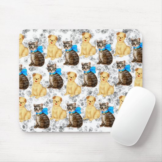 猫およびdogs2 マウスパッド (マウス)