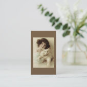 猫およびPURRfect Beauty女性名刺 名刺 (スタンド正面)