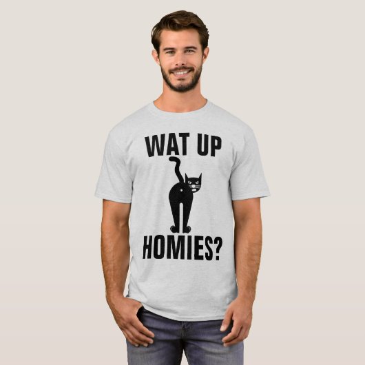 猫お尻のTシャツ家って何? Tシャツ (正面フル)