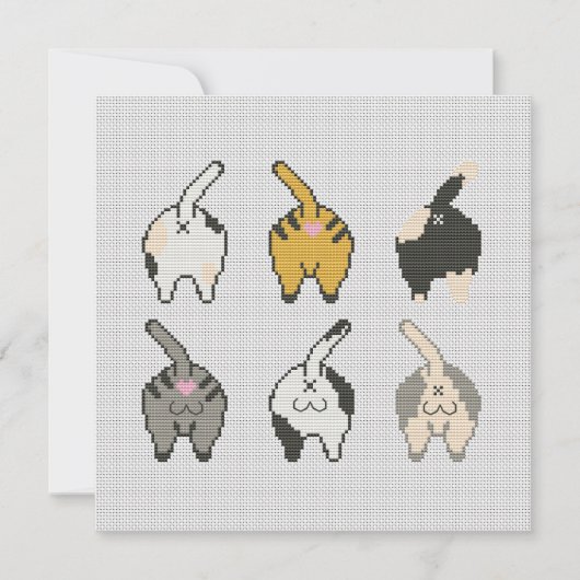 猫お尻カード。底が上だ! シーズンカード (正面)