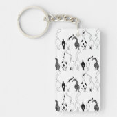 猫お尻パターン キーホルダー (正面)