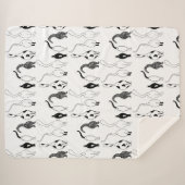 猫お尻パターン シェルパブランケット (正面(横))