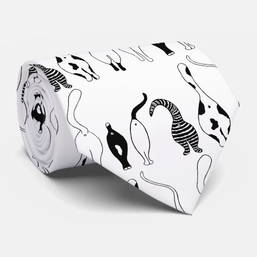 猫お尻パターン ネクタイ (ロール)