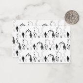 猫お尻パターン ノートカード (正面/裏面インサイチュ)