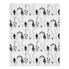 猫お尻パターン ポスター