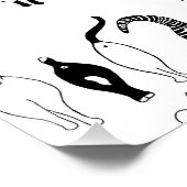 猫お尻パターン ポスター (コーナー)