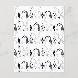 猫お尻パターン ポストカード