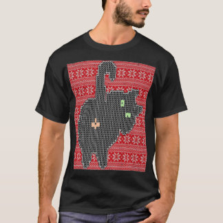 猫お尻メンおもしろいズ醜いクリスマスパーティー Tシャツ