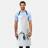 猫お尻 エプロン (着用した状態)