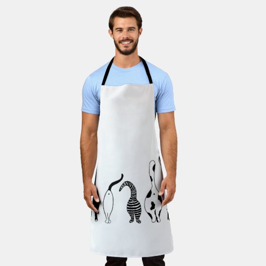 猫お尻 エプロン (着用した状態)